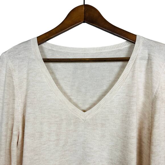 NEW! Halogen V NEck Sweater Long Sleeve Sample Blush - S - Picture 2 of 4